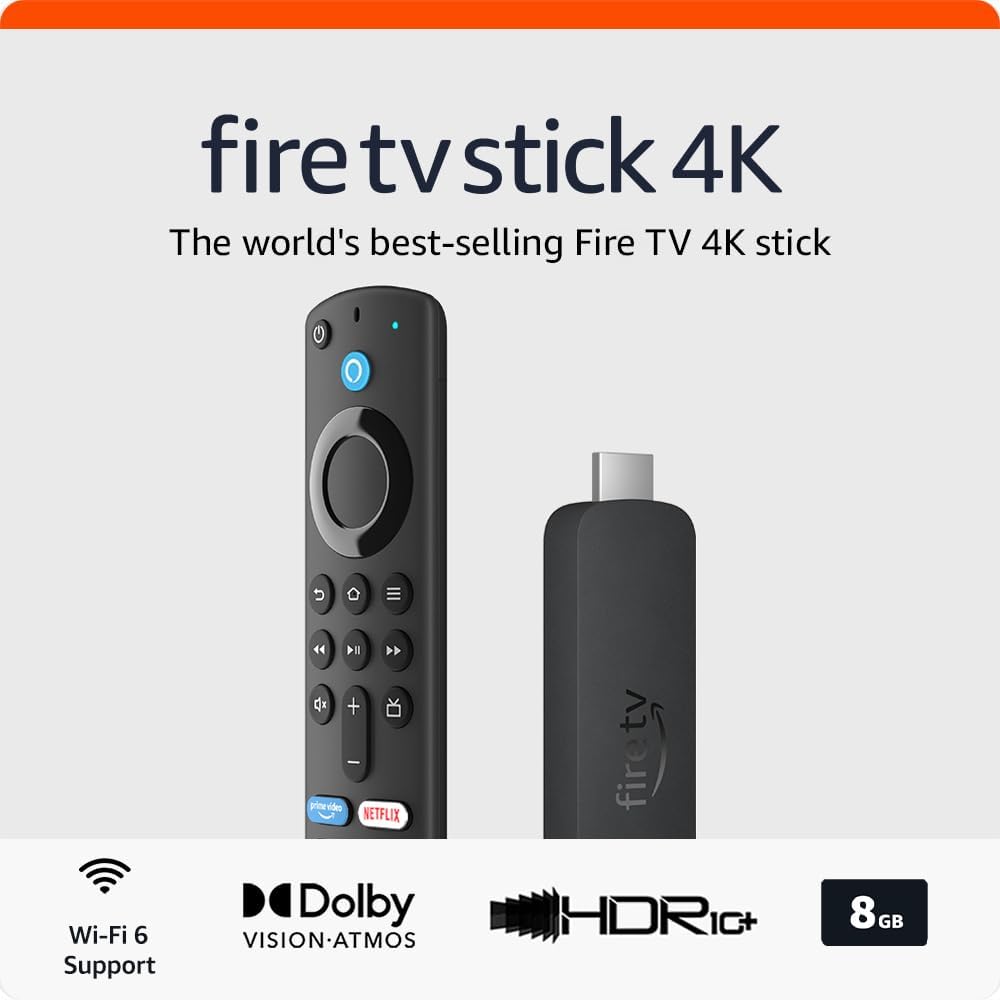 Fire TV Stick 4K | Stream Prime Video, Netflix, 9Now, 7plus