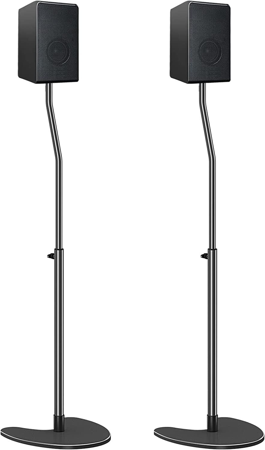 Mounting Dream Height Adjustable Speaker Stands Mounts, One Pair Floor Stands, Heavy Duty Base Extendable Tube, 11 LBS Capacity Per Stand, MAX 40" Height Adjustment MD5401-04 (Speakers Not Included)