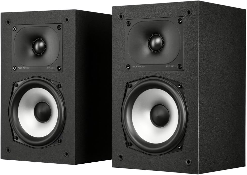 Polk Audio MXT15 Bookshelf Speakers | 1 Pair | Black