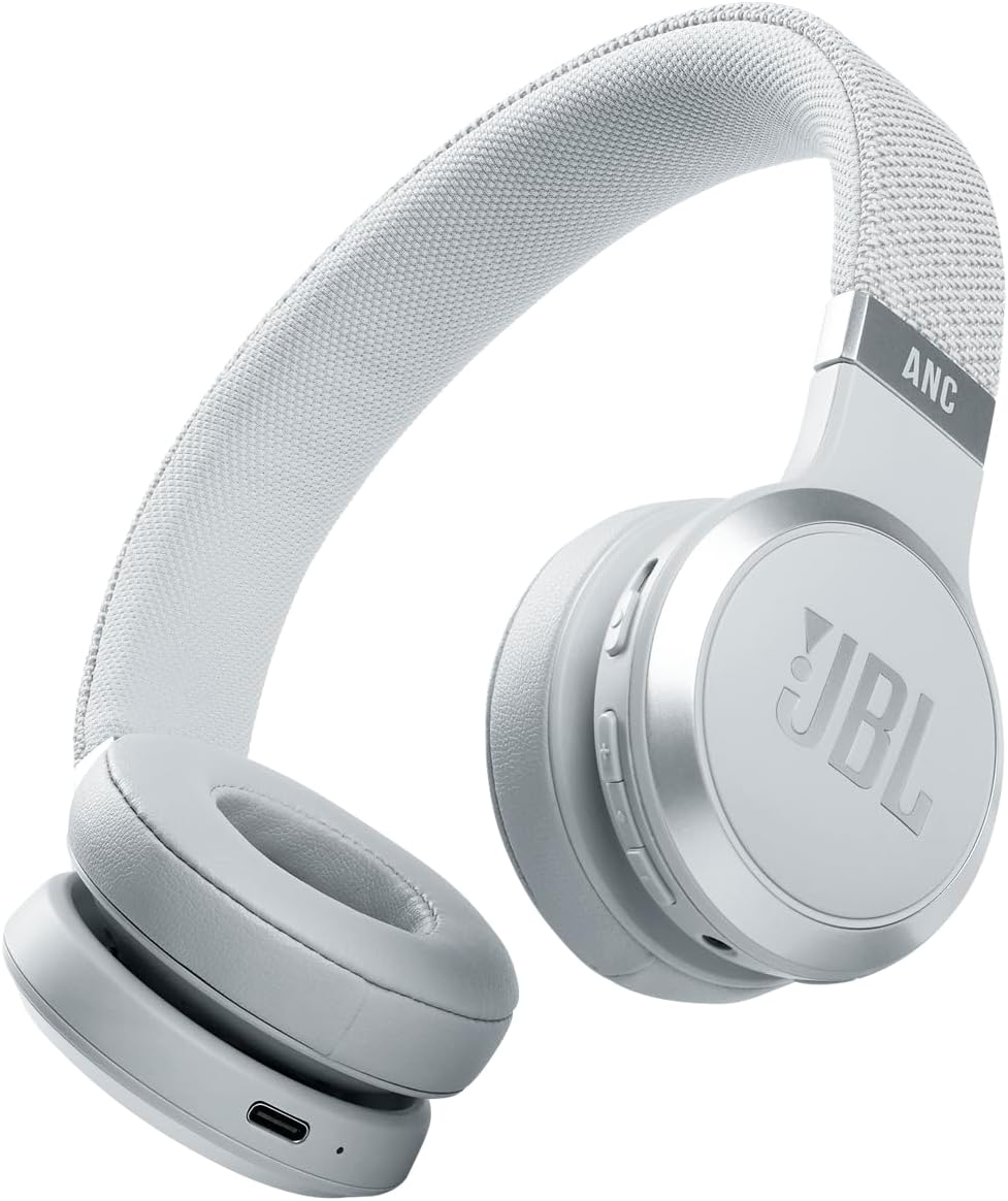 JBL LIVE 460 WIRELESS ON EAR NOISE CANCELLING HEADPHONES WHITE
