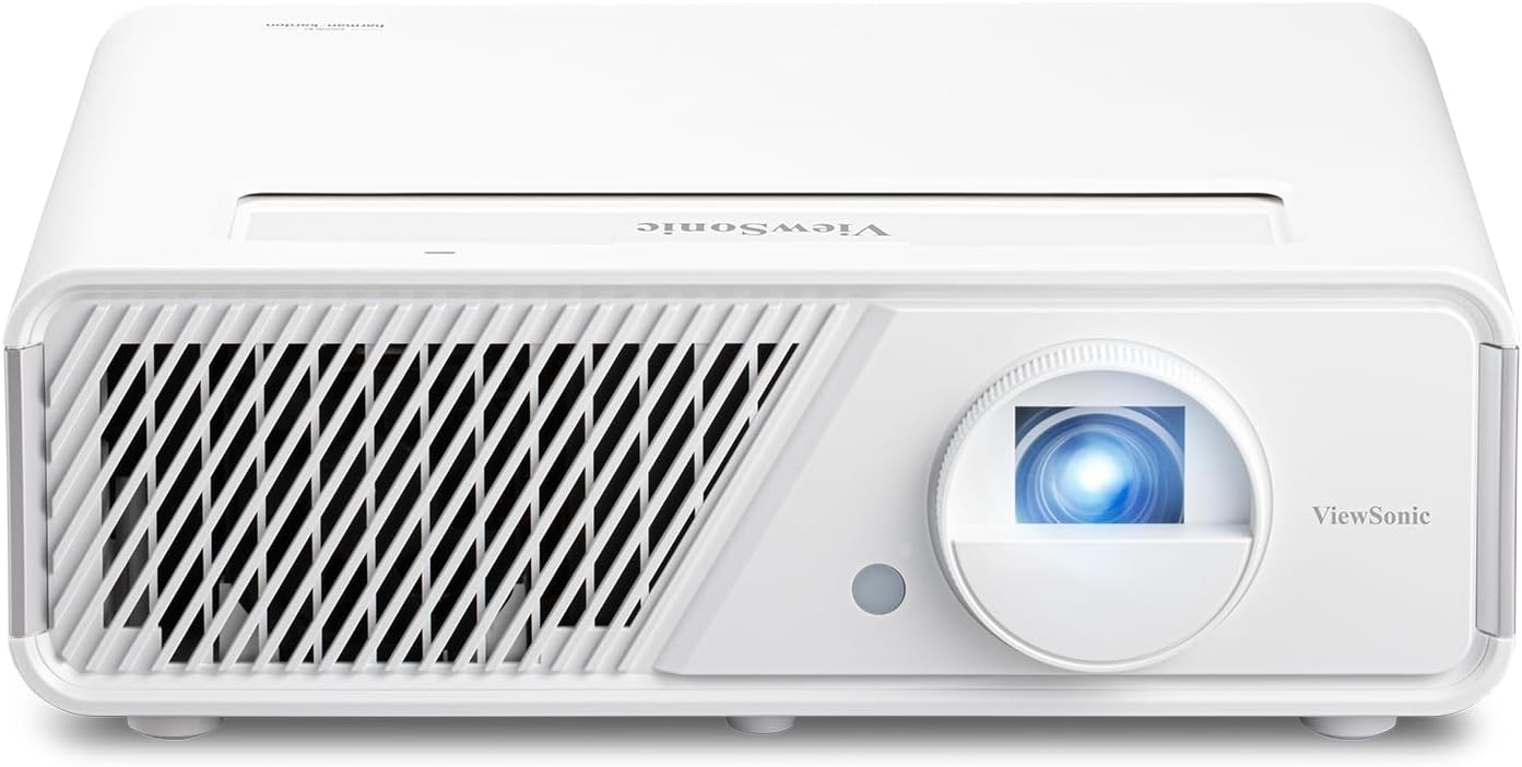 ViewSonic X1 Full HD 1080p LED Home Projector with 2300 ANSI Lumens, 125% Rec.709 Wide Color, Vertical Lens Shift, 1.3X Optical Zoom, H&V Keystone Correction, 4 Corner Adjustment, Harman Kardon Speaker, Wi-Fi Bluetooth USB-C Connectivity, Home Entertainment