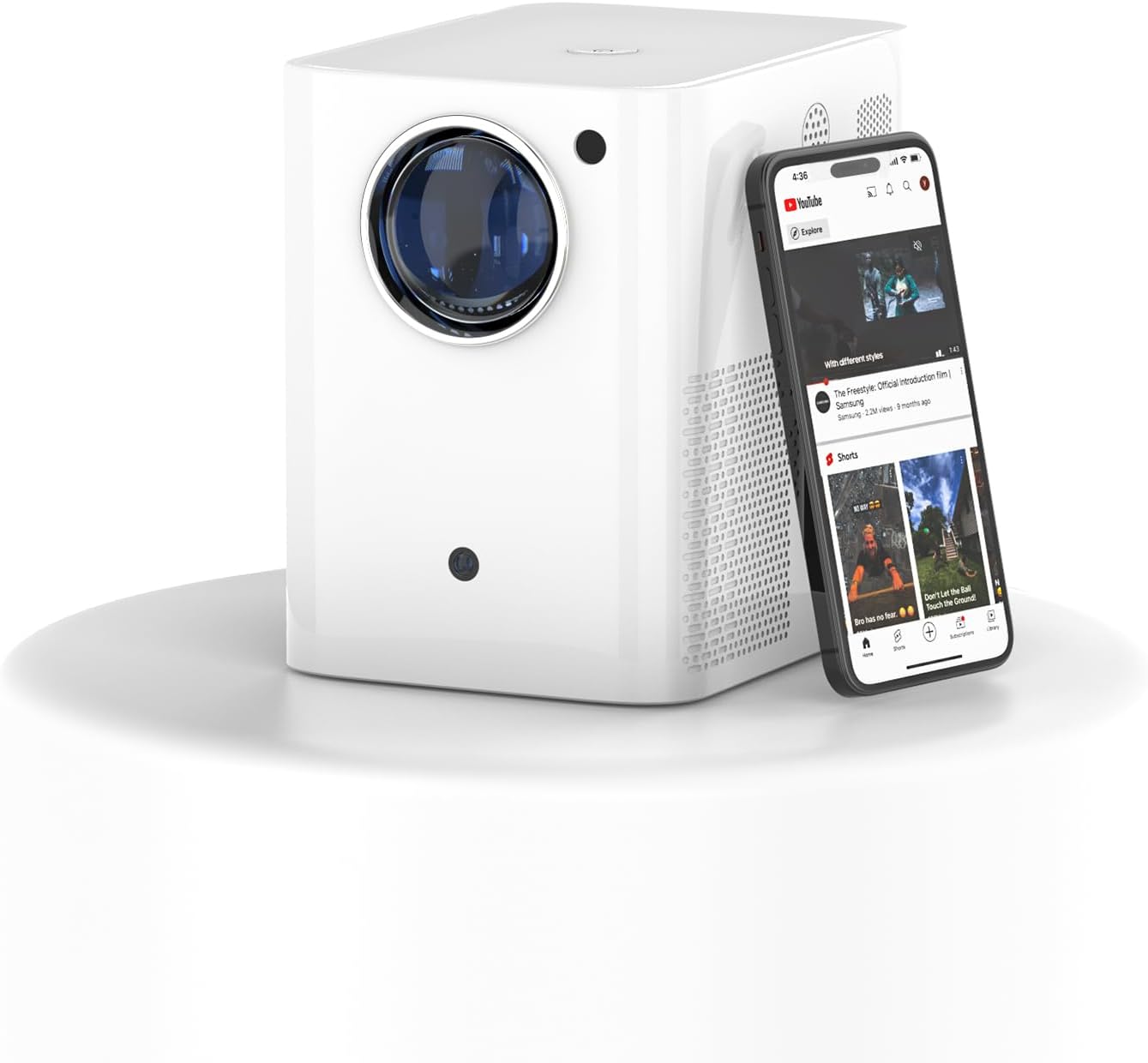 QIAOLET Projector Full HD, Mini Projector with 5G WiFi and Bluetooth, Android OS, Electric Focus, Home Cinema Projector Native 1080P, Portable Projector Compatible with Smartphone, Mobile Phone,