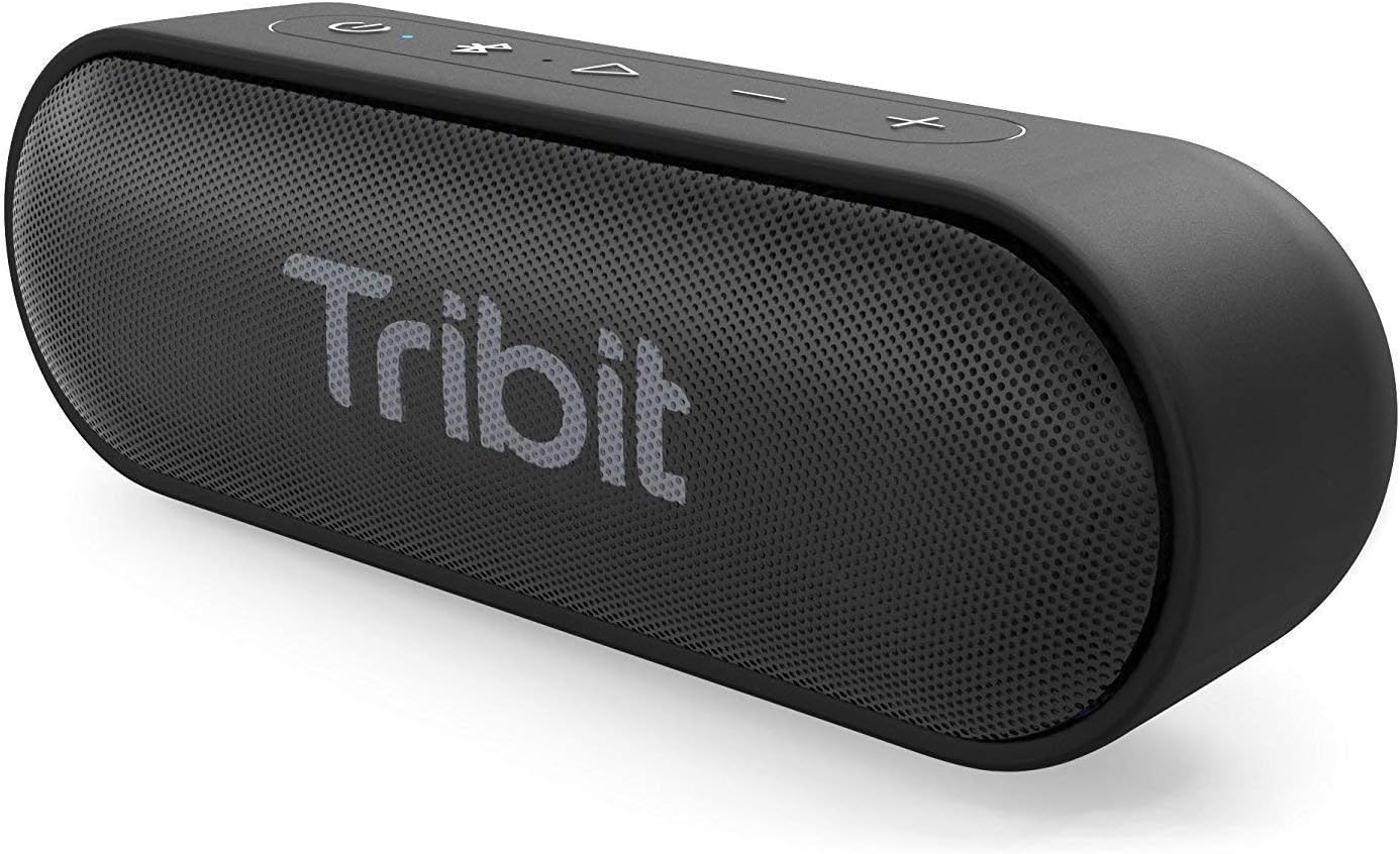 Tribit XSound Go Bluetooth Speaker 16W with Loud Sound & Rich Bass,24H Playtime,IPX7 Waterproof, Wireless Stereo Pairing, Type-C,100ft Bluetooth Range,Portable Speaker for Home/Outdoor/Travel Black