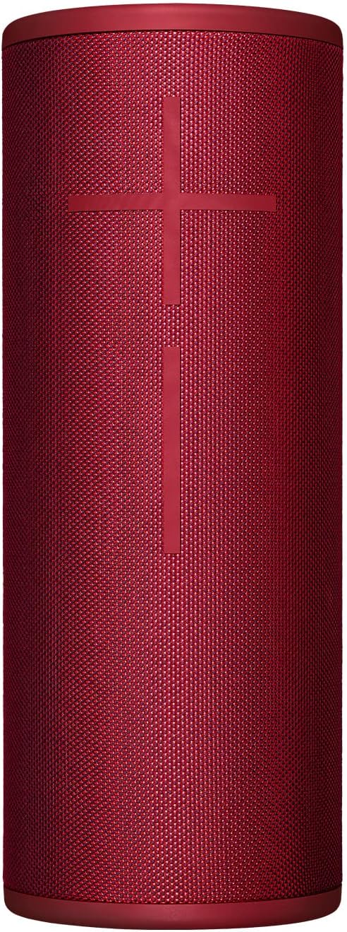 Ultimate Ears MEGABOOM 3 Bluetooth Speaker - Powerful 360° Sound, Deep Bass, IP67 Waterproof, Dustproof, Drop-Proof, One-Touch Control - SUNSET RED
