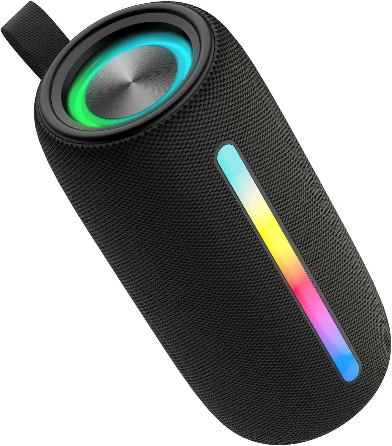 Portable Bluetooth Speaker, Wireless Speaker Deep Bass Loud Stereo Surround Sound, RGB Lights, IPX5 Waterproof, Support U-Disk, TF Card, AUX-in, Bluetooth Wireless Speaker for Travel, Parties, Gifts