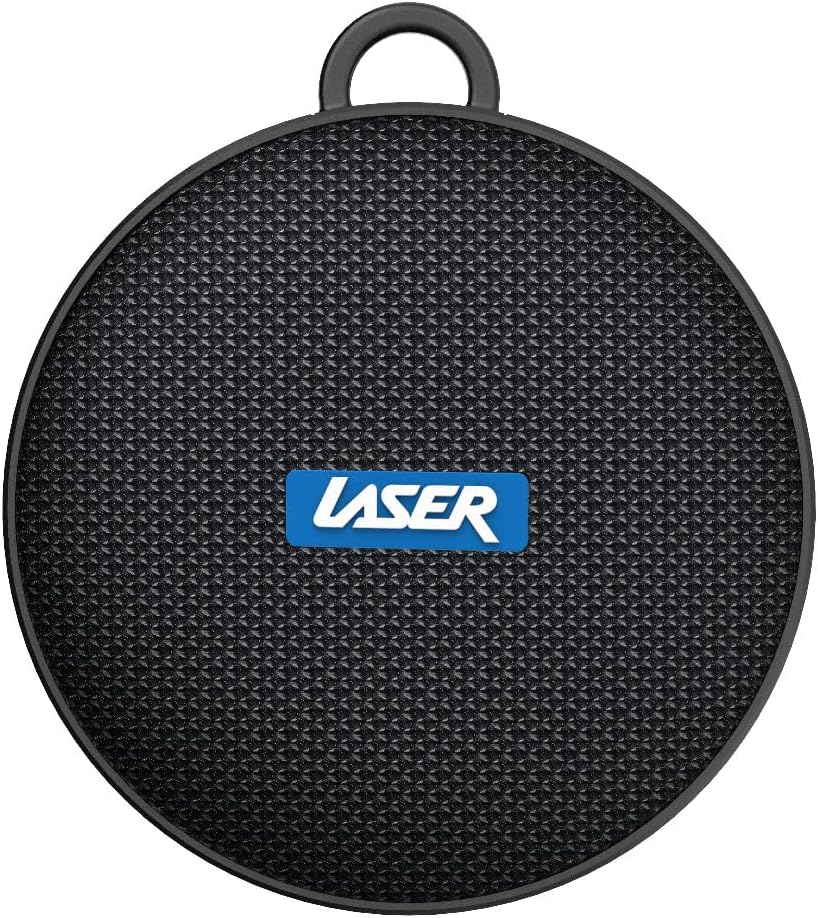 Laser Portable Outdoor Bluetooth Speaker with Bicycle Mount Black - Water Resistant, 10H Playtime Long Battery, Bike Speakers with Powerful Loud Sound, IP66 Rating